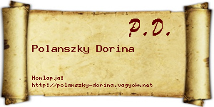 Polanszky Dorina névjegykártya